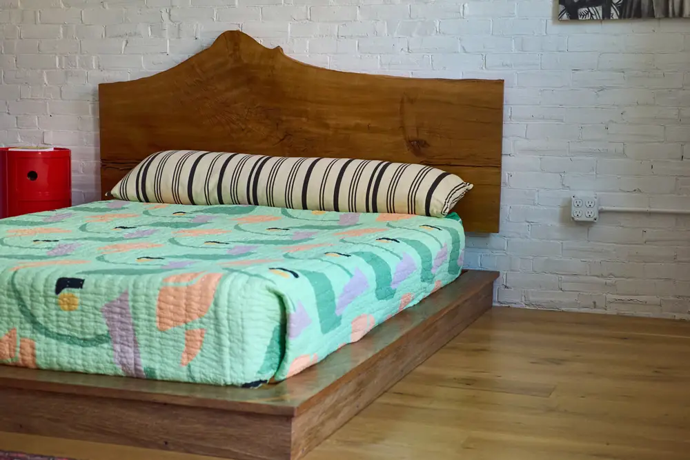 Live-edge platform bed